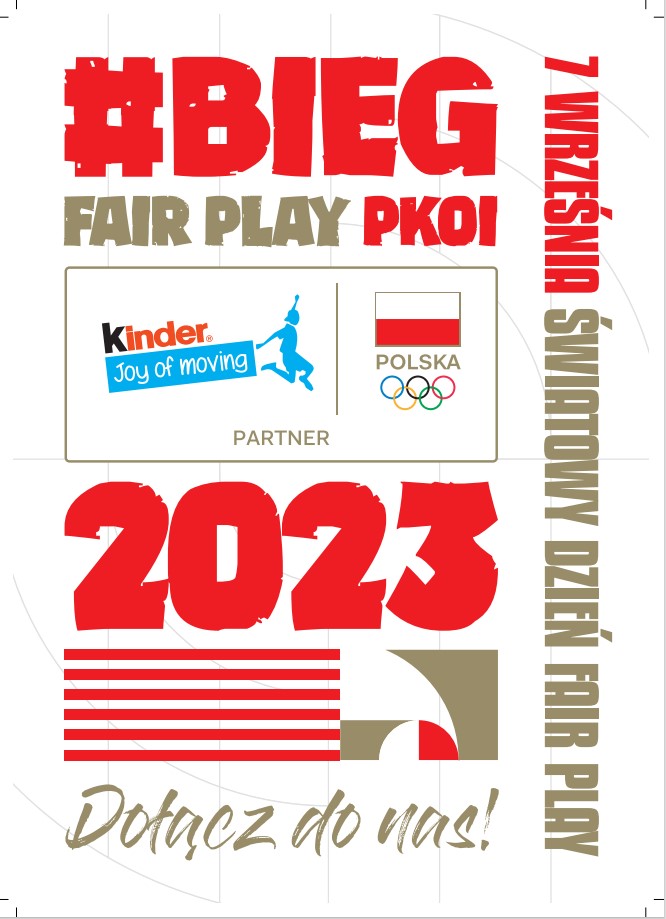 Plakat, bieg fair play PKOI 7 września 2023